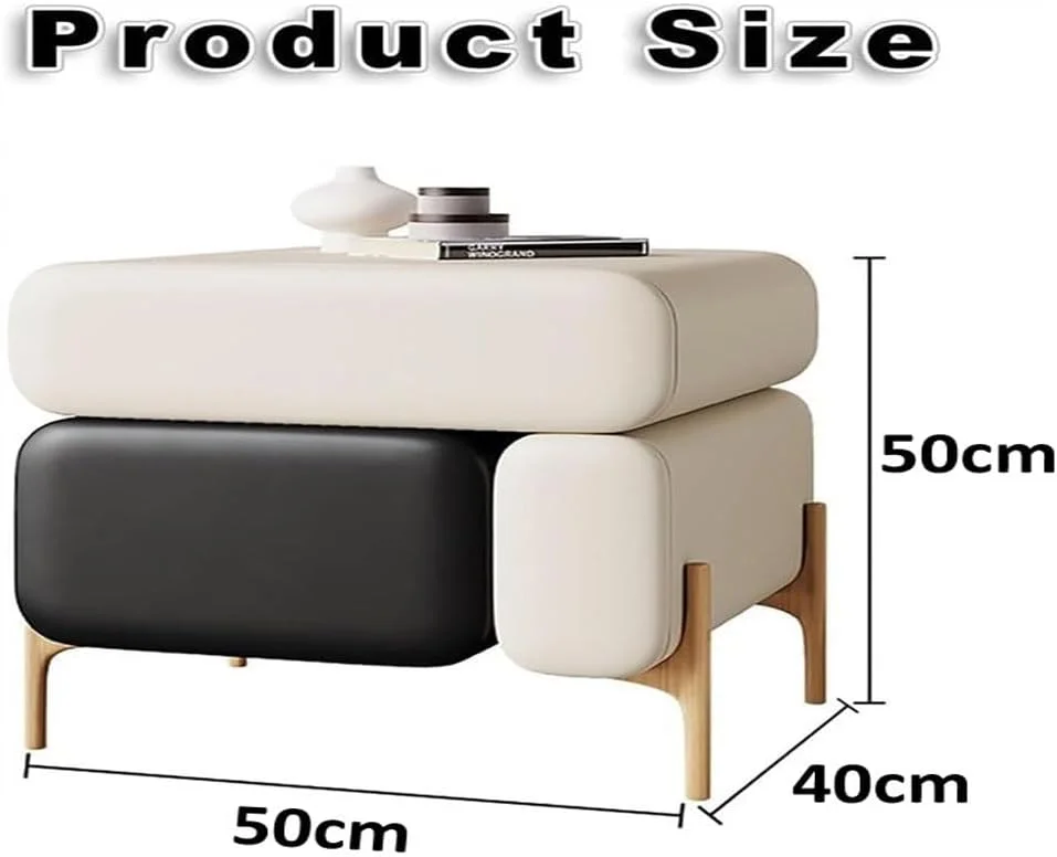 میز پاتختی سه کشو Kutis، مونتاژ شده، میز کنار تختی چند منظوره با گوشه های گرد و روکش چرمی، کابینت مدرن اتاق خواب 50x40x50 سانتی متر. میز پاتختی سه کشو Kutis، مونتاژ شده، میز کنار تختی چند منظوره با گوشه های گرد و روکش چرمی، کابینت مدرن اتاق خواب 50x40x50 سانتی متر.