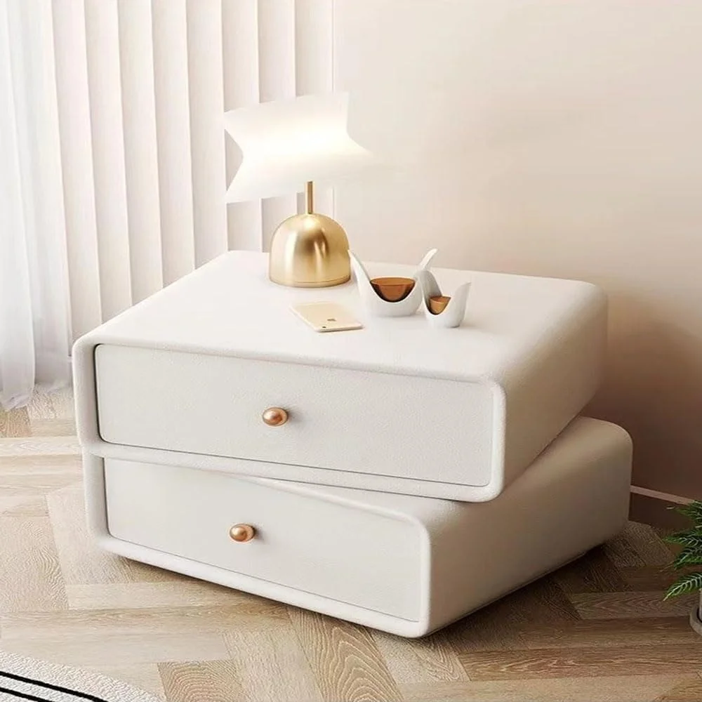 میز پاتختی چرمی مدرن Kutis با قابلیت چرخش 360 درجه و 2 کشو - میز کنار تختی مینیمالیستی و چند منظوره، میز عسلی کنار مبل و میز پاتختی با چرخش 360 درجه، ابعاد 50x40x48 سانتی متر میز پاتختی چرمی مدرن Kutis با قابلیت چرخش 360 درجه و 2 کشو - میز کنار تختی مینیمالیستی و چند منظوره، میز عسلی کنار مبل و میز پاتختی با چرخش 360 درجه، ابعاد 50x40x48 سانتی متر