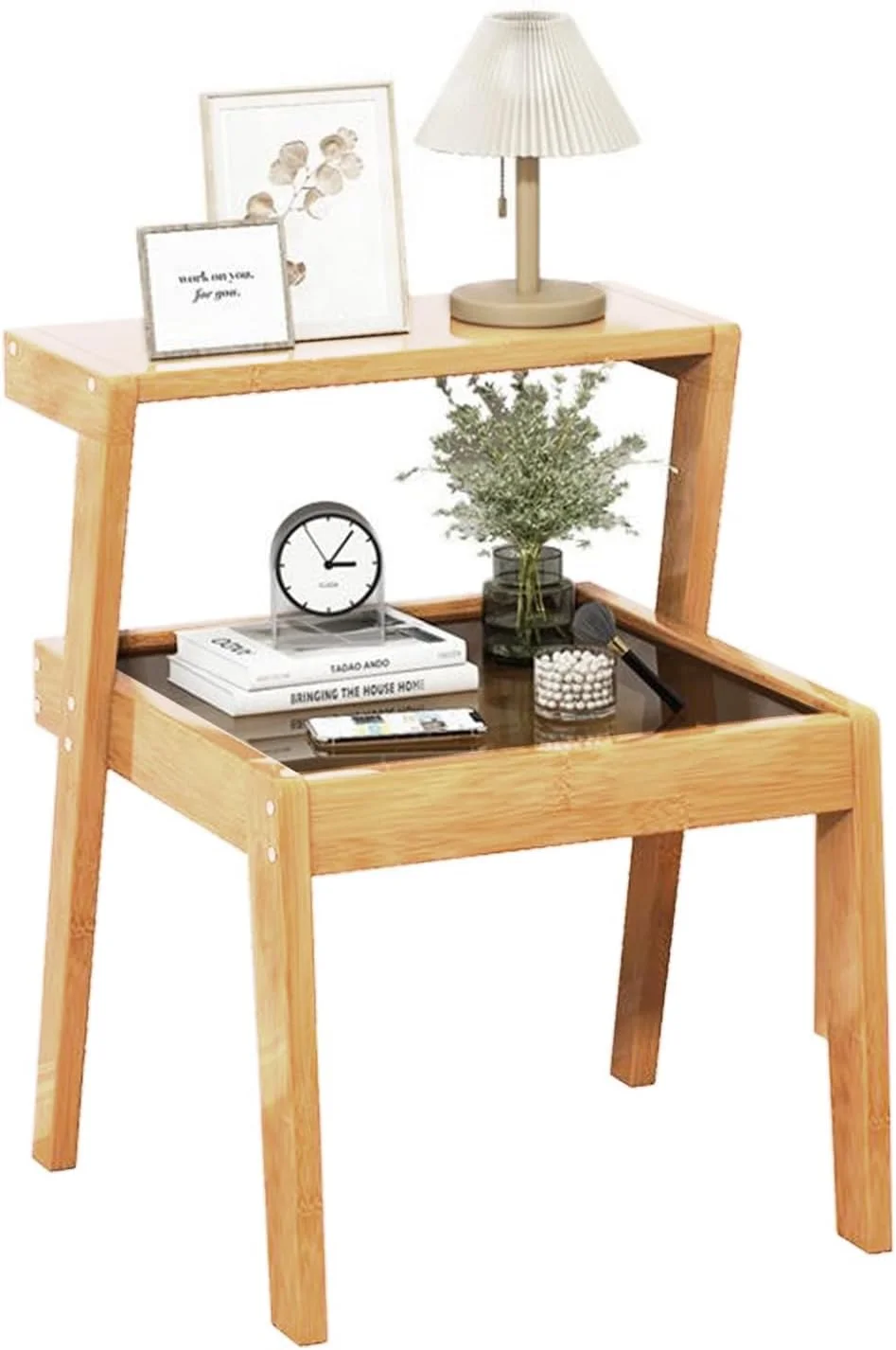 میز پاتختی مدرن اواسط قرن KEPFITESE - میزهای عسلی بوهو با تزیین شیشه بامبو - میزهای قهوه خوری وینتیج برای اتاق نشیمن، فضاهای کوچک و اتاق خواب (بژ) میز پاتختی مدرن اواسط قرن KEPFITESE - میزهای عسلی بوهو با تزیین شیشه بامبو - میزهای قهوه خوری وینتیج برای اتاق نشیمن، فضاهای کوچک و اتاق خواب (بژ)