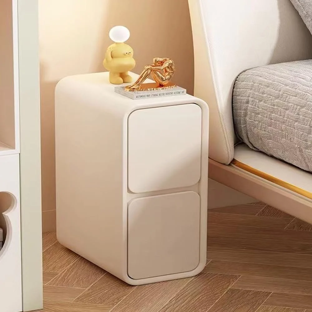 میز پاتختی مدرن Kutis با روکش چرم میکروفیبر، دارای 2 کشو، میز کنار تختی چوبی سفید، میز کنار مبل برای اتاق نشیمن و راهرو (بدون نیاز به نصب) میز پاتختی مدرن Kutis با روکش چرم میکروفیبر، دارای 2 کشو، میز کنار تختی چوبی سفید، میز کنار مبل برای اتاق نشیمن و راهرو (بدون نیاز به نصب)