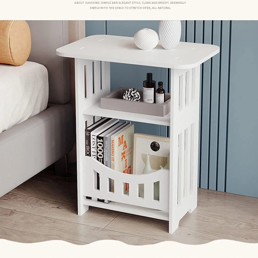 میز عسلی KCOMPT، میزهای کوچک و زیبای کنار تختی مناسب فضاهای کوچک، قفسه ذخیره سازی سفید رنگ کنار تخت برای دفتر، اتاق نشیمن، اتاق خواب (OS-IF9T-RZPT) میز عسلی KCOMPT، میزهای کوچک و زیبای کنار تختی مناسب فضاهای کوچک، قفسه ذخیره سازی سفید رنگ کنار تخت برای دفتر، اتاق نشیمن، اتاق خواب (OS-IF9T-RZPT)