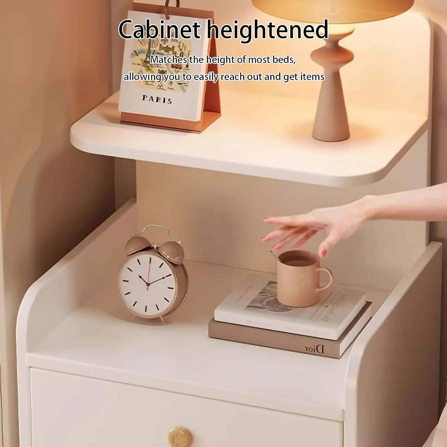 میز پاتختی چوبی KEPFITESE با کشو، میز پاتختی با قفسه های کشویی باز، میز پاتختی مدرن اواسط قرن، میز کنار تختی اتاق خواب (گردویی) میز پاتختی چوبی KEPFITESE با کشو، میز پاتختی با قفسه های کشویی باز، میز پاتختی مدرن اواسط قرن، میز کنار تختی اتاق خواب (گردویی)