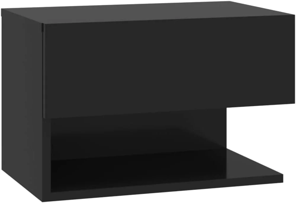 کابینت کنار تختی دیواری ویدا ایکس ال، شناور، مشکی کابینت کنار تختی دیواری ویدا ایکس ال، شناور، مشکی