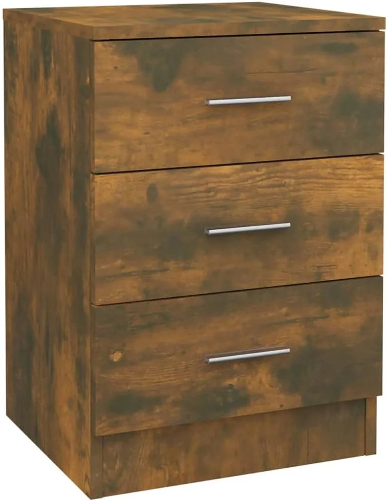 ویدا ایکس ال 2 عدد کابینت کنار تختی، مبلمان اتاق خواب، میز کنار تخت، میز تلفن، کابینت کشو تخت با فضای ذخیره سازی، چوب مهندسی شده بلوط دودی ویدا ایکس ال 2 عدد کابینت کنار تختی، مبلمان اتاق خواب، میز کنار تخت، میز تلفن، کابینت کشو تخت با فضای ذخیره سازی، چوب مهندسی شده بلوط دودی