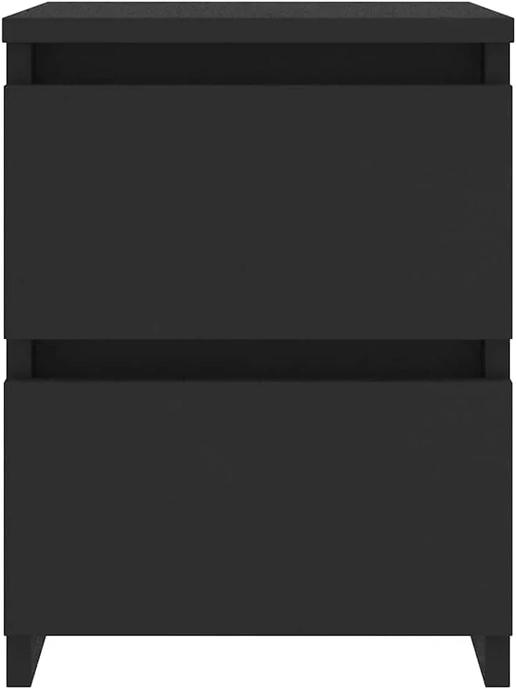 ویداایکس ال 2 عدد میز کنار تختی، پایه تلفن، میز شب، کابینت کشو دار تخت، میز عسلی، مبلمان چوبی مهندسی شده مشکی ویداایکس ال 2 عدد میز کنار تختی، پایه تلفن، میز شب، کابینت کشو دار تخت، میز عسلی، مبلمان چوبی مهندسی شده مشکی