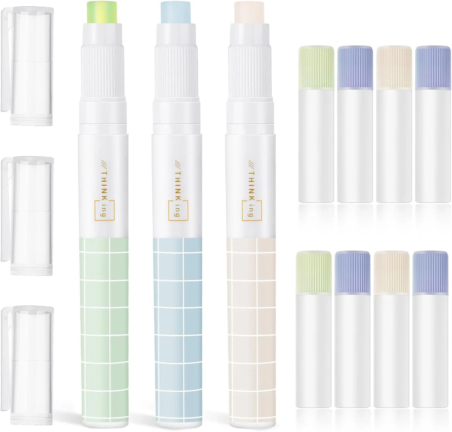 قلم چسب پارچه ای 3 عددی، قلم های چسبی هنری با قابلیت شارژ مجدد، قلم های چسبی سریع خشک شونده، چسب پارچه ای رنگارنگ محلول در آب برای تکه دوزی کاغذ انگلیسی، خیاطی، هنر و پروژه های صنایع دستی DIY