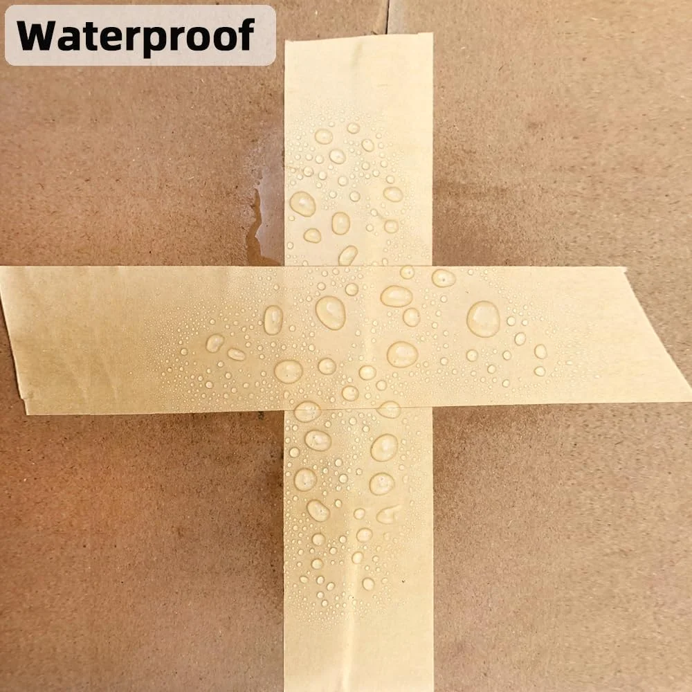 نوار چسب کاغذی بسته بندی skycabin، نوار بسته بندی کرافت سازگار با بازیافت، بسته 3 عددی نوار کاغذی کرافت قهوه ای برای جعبه های اسباب کشی، جعبه های بسته بندی، کارتن های حمل و نقل و پلمپ کارتن، 3 رول 2 اینچی در 108 فوت