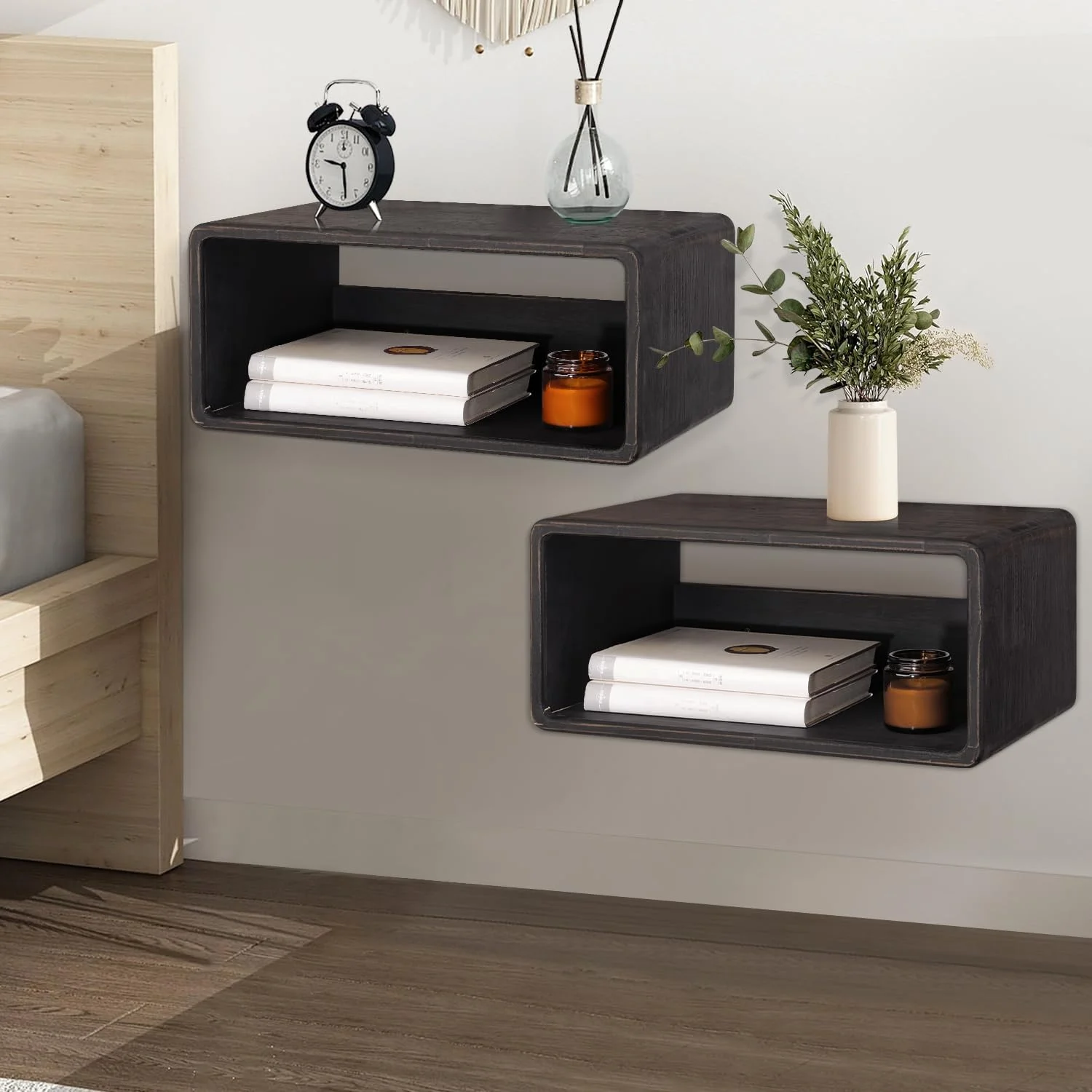 میز کنار تختی شناور چوبی WDSHIYI، میز کنار تختی شناور چوبی مدرن برای اتاق خواب، میزهای کنار تخت برای اتاق خواب، اتاق نشیمن، دفتر کار، دکوراسیون منزل میز کنار تختی شناور چوبی WDSHIYI، میز کنار تختی شناور چوبی مدرن برای اتاق خواب، میزهای کنار تخت برای اتاق خواب، اتاق نشیمن، دفتر کار، دکوراسیون منزل