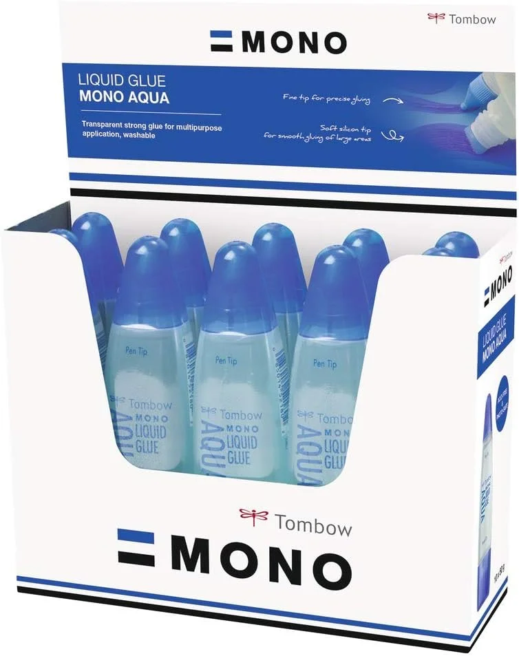 چسب مایع فوق العاده قوی Tombow PT-WTC-10P Aqua با دو سر - بسته 10 عددی