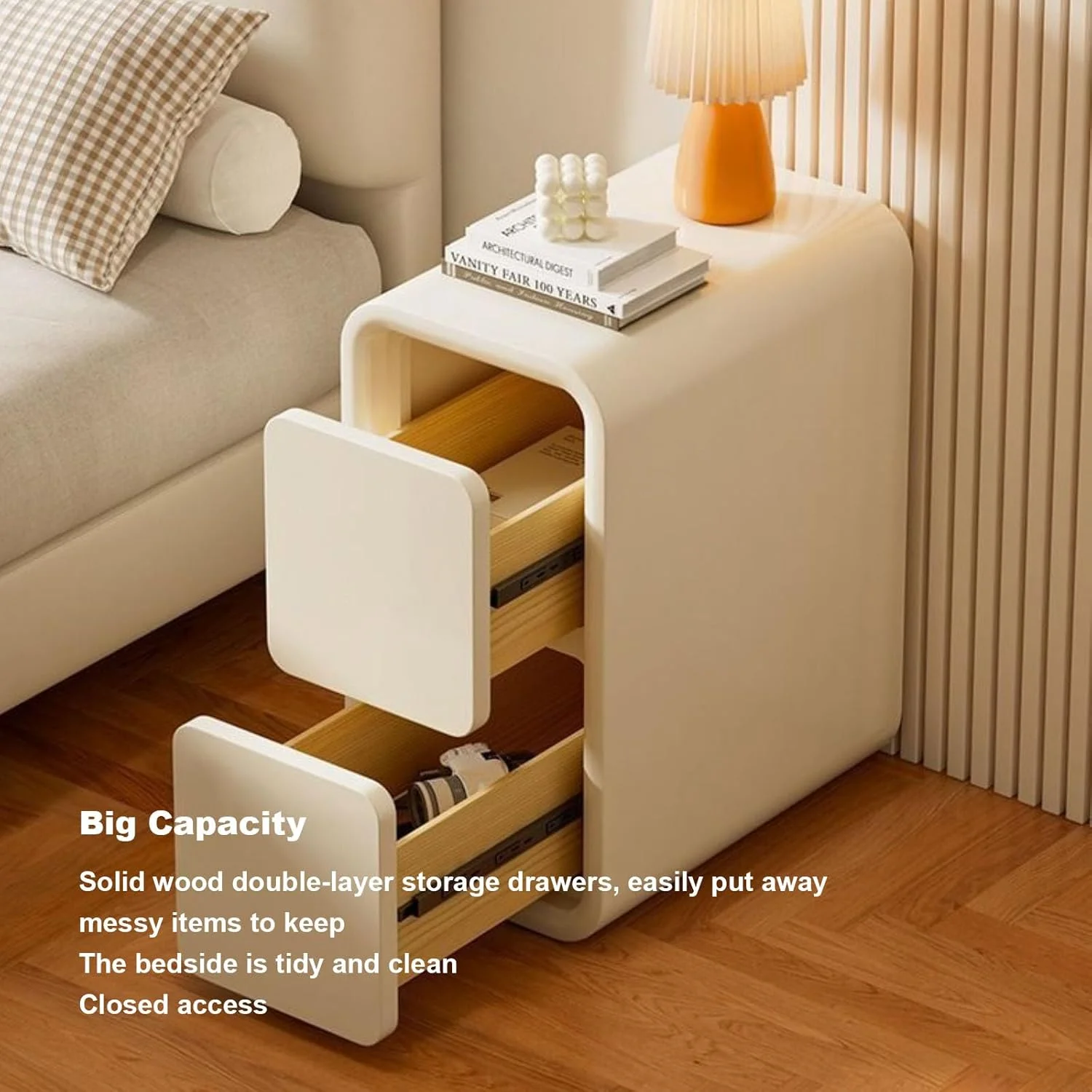 کرم WEIDPHL، 20 سانتی متر، پاتختی باریک کوچک، قفسه کرم رنگ خلاقانه کنار تخت، مبلمان اتاق خواب شیک، پاتختی با 2 کشو، میز کناری مدرن، کابینت ذخیره سازی برای اتاق خواب و اتاق نشیمن کرم WEIDPHL، 20 سانتی متر، پاتختی باریک کوچک، قفسه کرم رنگ خلاقانه کنار تخت، مبلمان اتاق خواب شیک، پاتختی با 2 کشو، میز کناری مدرن، کابینت ذخیره سازی برای اتاق خواب و اتاق نشیمن