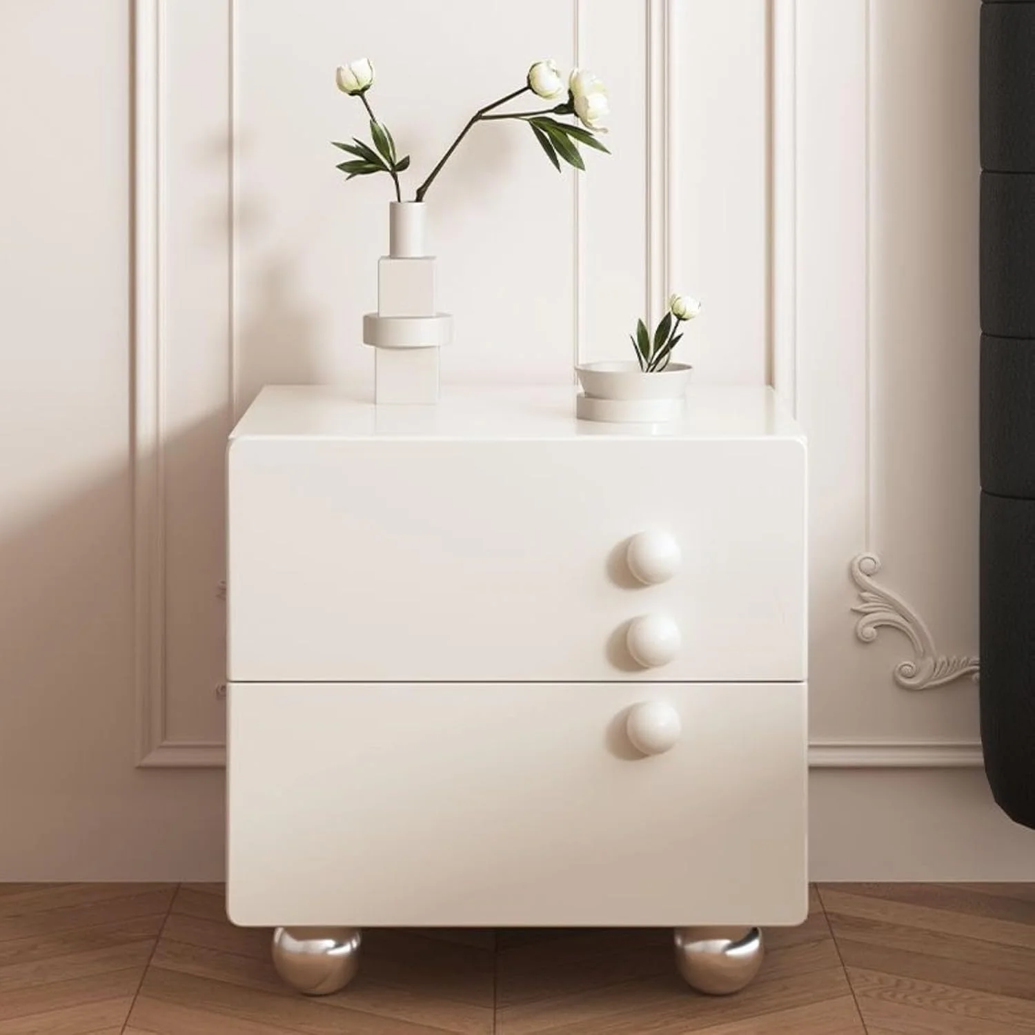 میز پاتختی مدرن چوبی WEIDPHL، صورتی، بزرگ، میز کنار تختی به سبک کرم، میز پاتختی با 2 کشو و پایه های کابینت توپی، میز لهجه چوبی، کنار تخت برای اتاق خواب، آشپزخانه، اتاق نشیمن میز پاتختی مدرن چوبی WEIDPHL، صورتی، بزرگ، میز کنار تختی به سبک کرم، میز پاتختی با 2 کشو و پایه های کابینت توپی، میز لهجه چوبی، کنار تخت برای اتاق خواب، آشپزخانه، اتاق نشیمن