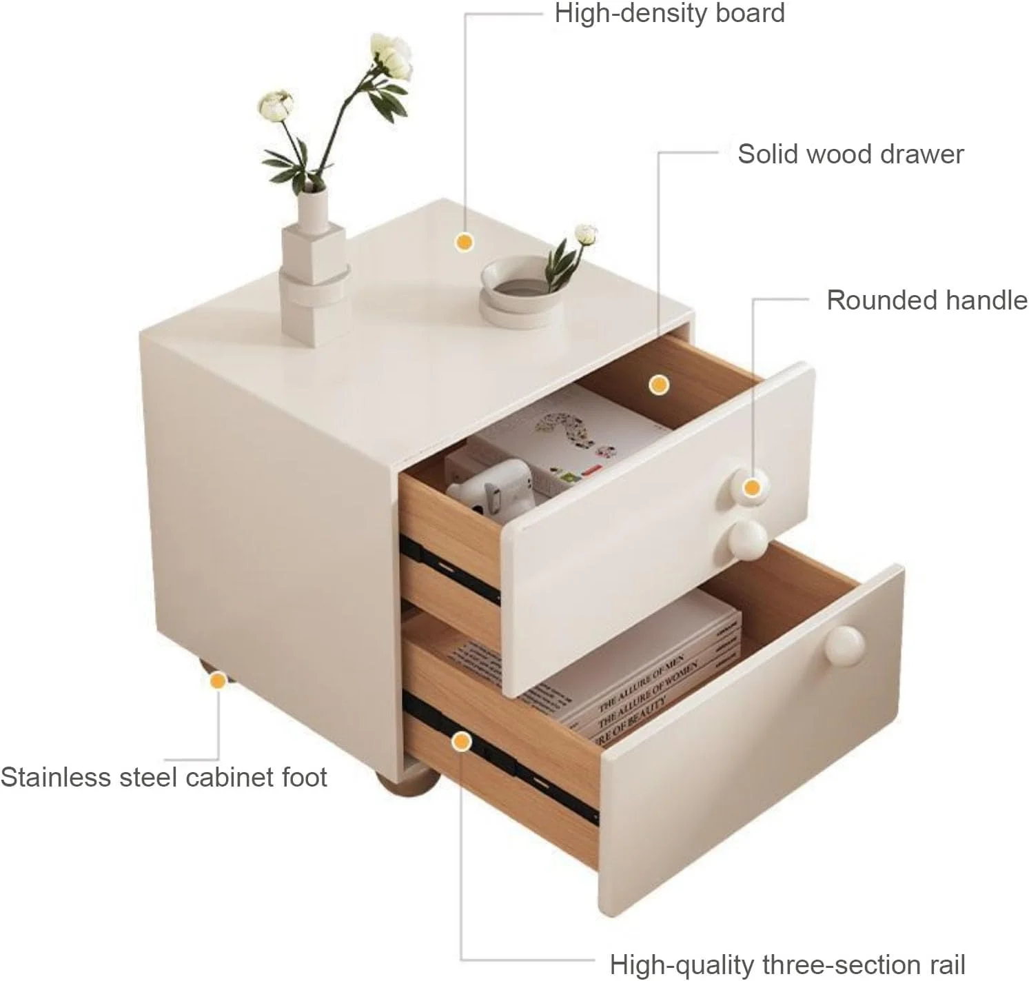 میز پاتختی مدرن چوبی WEIDPHL، صورتی، بزرگ، میز کنار تختی به سبک کرم، میز پاتختی با 2 کشو و پایه های کابینت توپی، میز لهجه چوبی، کنار تخت برای اتاق خواب، آشپزخانه، اتاق نشیمن میز پاتختی مدرن چوبی WEIDPHL، صورتی، بزرگ، میز کنار تختی به سبک کرم، میز پاتختی با 2 کشو و پایه های کابینت توپی، میز لهجه چوبی، کنار تخت برای اتاق خواب، آشپزخانه، اتاق نشیمن