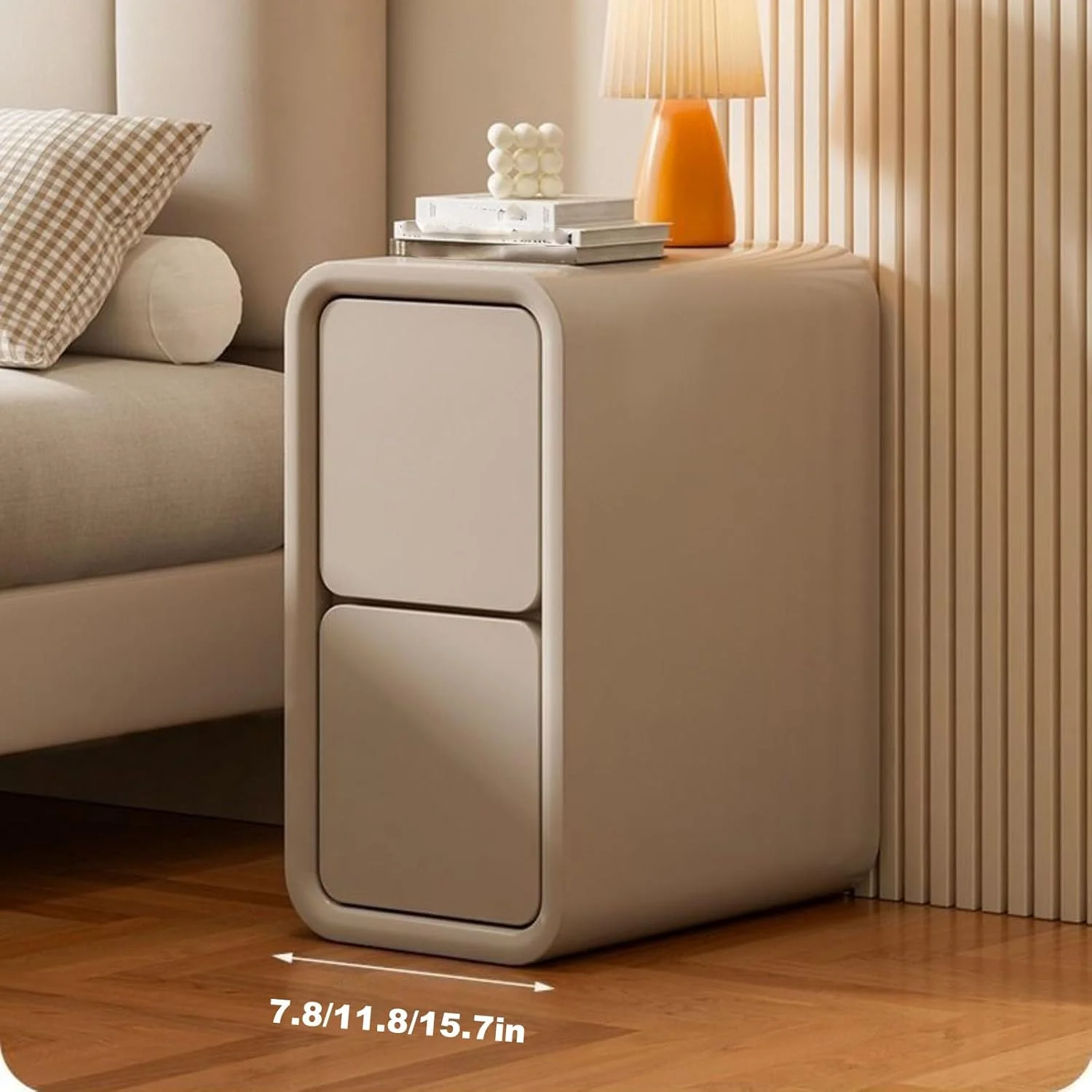 کرم WEIDPHL، 20 سانتی متر، پاتختی باریک کوچک، قفسه کرم رنگ خلاقانه کنار تخت، مبلمان اتاق خواب شیک، پاتختی با 2 کشو، میز کناری مدرن، کابینت ذخیره سازی برای اتاق خواب و اتاق نشیمن کرم WEIDPHL، 20 سانتی متر، پاتختی باریک کوچک، قفسه کرم رنگ خلاقانه کنار تخت، مبلمان اتاق خواب شیک، پاتختی با 2 کشو، میز کناری مدرن، کابینت ذخیره سازی برای اتاق خواب و اتاق نشیمن