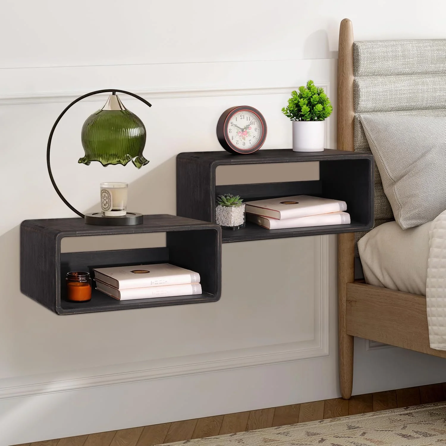 میز کنار تختی شناور چوبی WDSHIYI، میز کنار تختی شناور چوبی مدرن برای اتاق خواب، میزهای کنار تخت برای اتاق خواب، اتاق نشیمن، دفتر کار، دکوراسیون منزل میز کنار تختی شناور چوبی WDSHIYI، میز کنار تختی شناور چوبی مدرن برای اتاق خواب، میزهای کنار تخت برای اتاق خواب، اتاق نشیمن، دفتر کار، دکوراسیون منزل