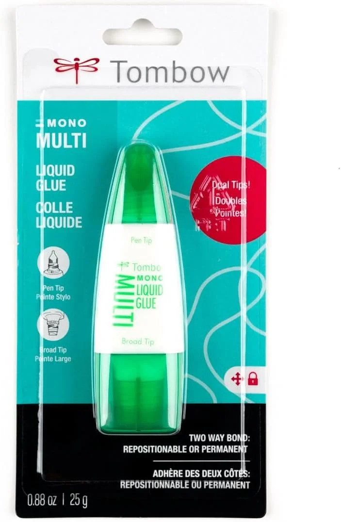 چسب مایع چند منظوره Tombow 62191 MONO، 25 میلی لیتر، بسته 1 عددی. چسب چند منظوره با پخش کننده دو سر برای استفاده دقیق و پوشش کامل