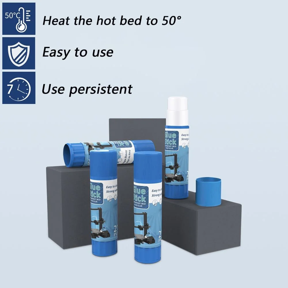 چسب ماتیکی پرینتر سه بعدی TERRIFI، چسب ماتیکی جامد PVP برای صفحه حرارتی، جلوگیری از تاب برداشتن، جدا شدن و چسبندگی آسان، قابل شستشو برای برداشتن مدل های چاپی از صفحه داغ (6 عدد)