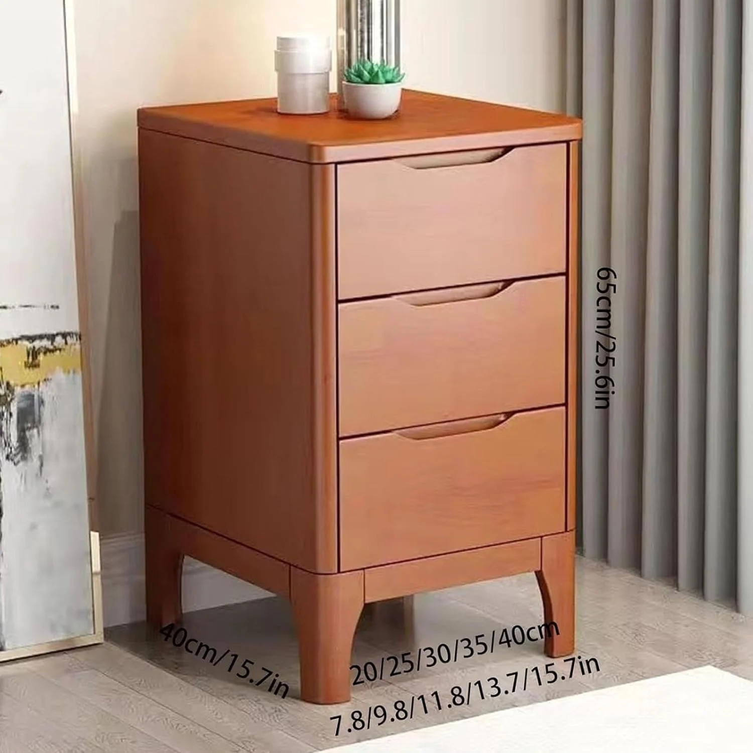 میز کنار تختی چوبی YQMHEZ، میز کنار تخت، کابینت کنار تخت با 3 کشو، میزهای باریک کنار تخت برای اتاق خواب/اتاق نشیمن (سفید، 20 سانتی متر) میز کنار تختی چوبی YQMHEZ، میز کنار تخت، کابینت کنار تخت با 3 کشو، میزهای باریک کنار تخت برای اتاق خواب/اتاق نشیمن (سفید، 20 سانتی متر)