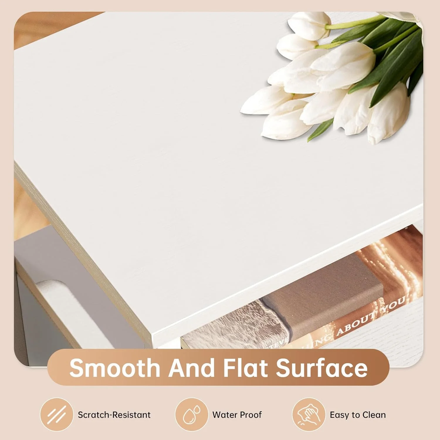 میز پاتختی مدرن Yoqiren، میز کنار تختی با کشو، میز کنار تختی سفید با قاب طلایی، میز کوچک 3 طبقه برای نگهداری وسایل اتاق نشیمن، اتاق خواب میز پاتختی مدرن Yoqiren، میز کنار تختی با کشو، میز کنار تختی سفید با قاب طلایی، میز کوچک 3 طبقه برای نگهداری وسایل اتاق نشیمن، اتاق خواب