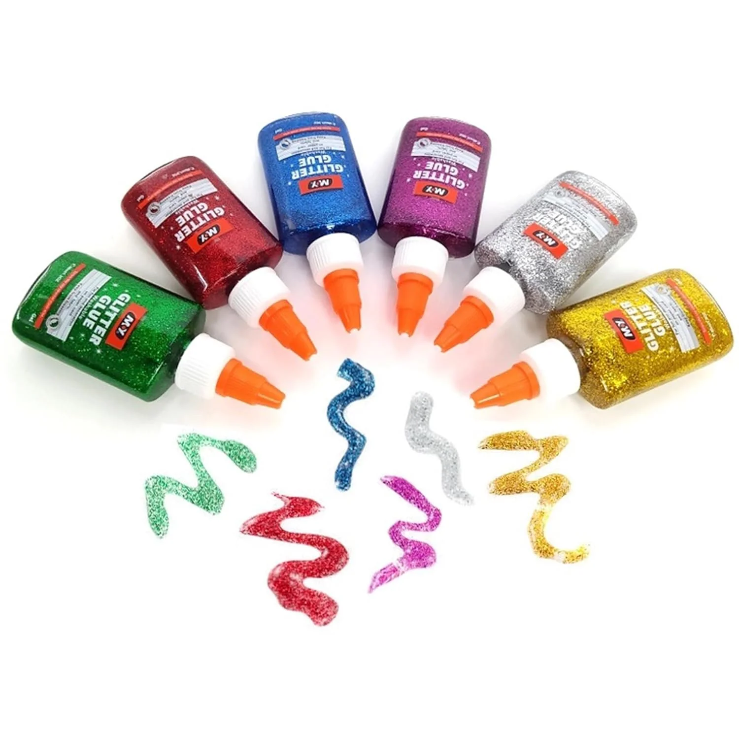 چسب اکلیلی غیر سمی VersaMarts با درب پیچی (100 میلی لیتر) | اکلیل قابل شستشو برای هنر، صنایع دستی و تزئینات سرگرم کننده (سبز براق)