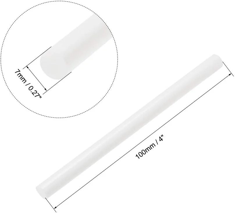 uxcell بسته 6 عددی چسب حرارتی کوچک برای تفنگ چسب، 7x100 میلی متر سفید