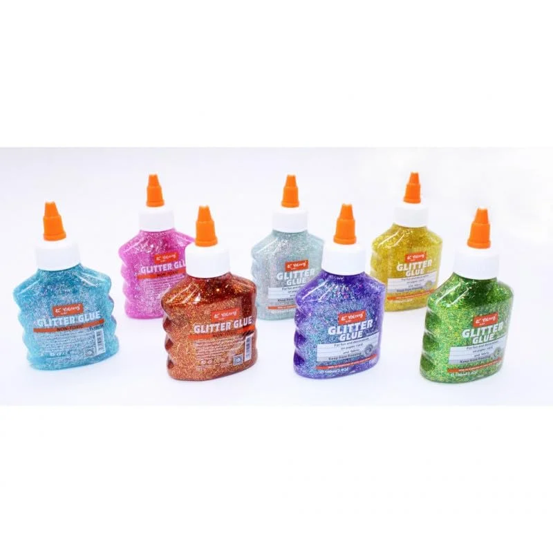 چسب اکلیلی غیر سمی VersaMarts با درب پیچی (100 میلی لیتر) | اکلیل قابل شستشو برای هنر، صنایع دستی و تزئینات سرگرم کننده (سبز براق)