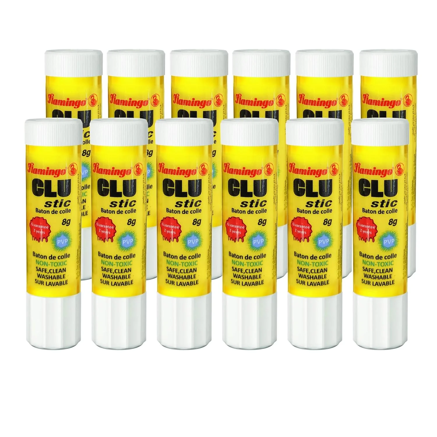 بسته 12 عددی چسب ماتیکی VersaMarts (8 گرمی) - غیر سمی، تمیز، قابل شستشو، چسبندگی سریع و دائمی