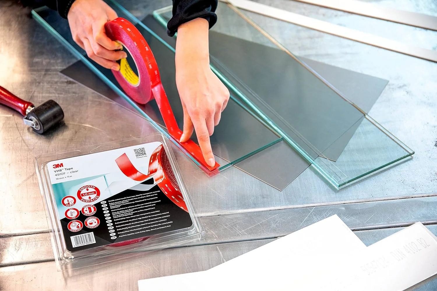 نوار فوم اکریلیک دو طرفه شفاف و بسیار قوی VHB 3M، ابعاد 19 میلی متر در 11 متر - ساخت آمریکا