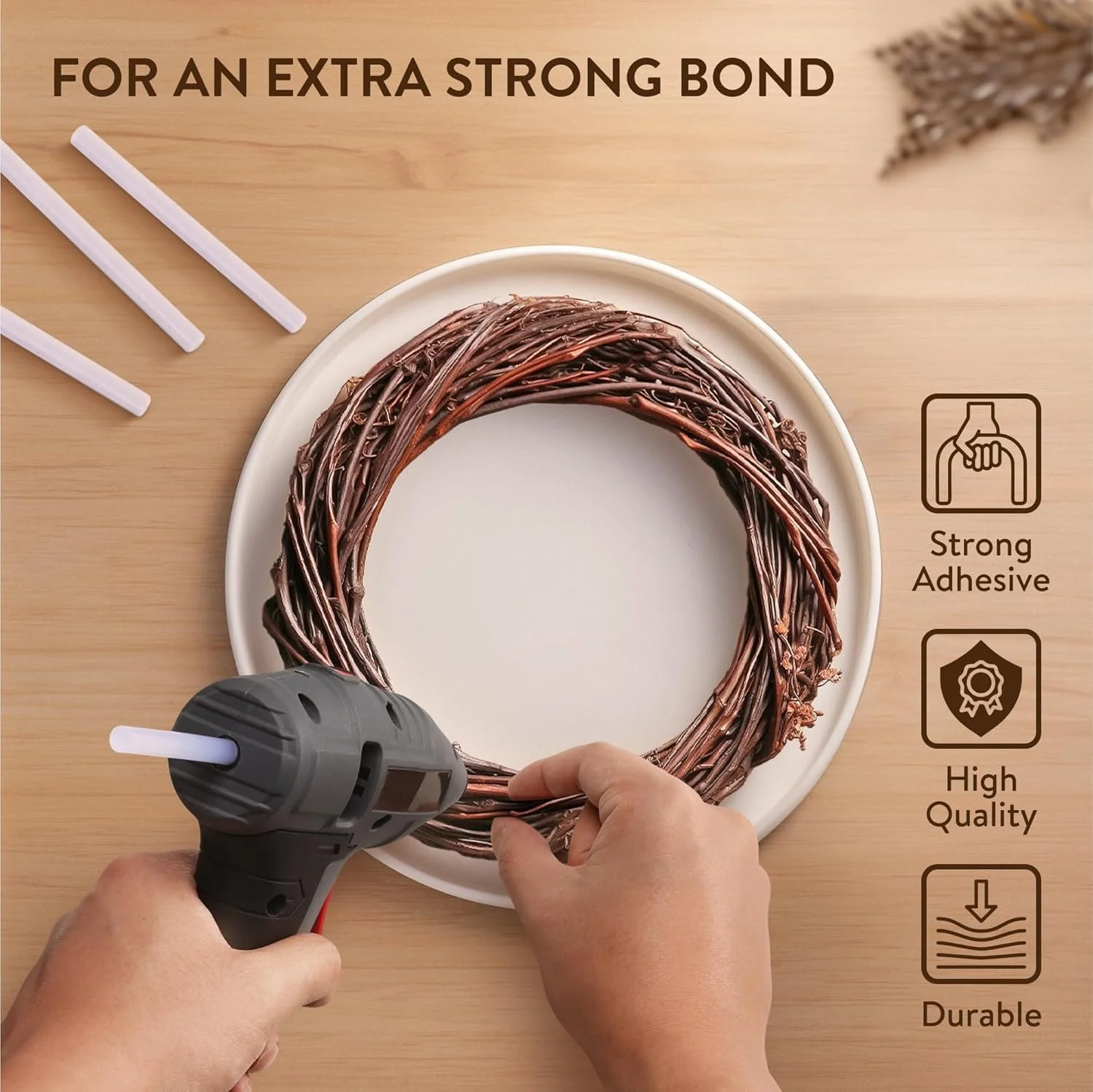 چسب حرارتی والوکس برای کارهای دستی 50 عددی - چسب تفنگی شفاف مناسب برای فلز، جواهرات DIY، چوب، شیشه، پارچه - چسب قوی رزینی مینی استیک برای تفنگ چسب 7 میلی متر در 190 میلی متر