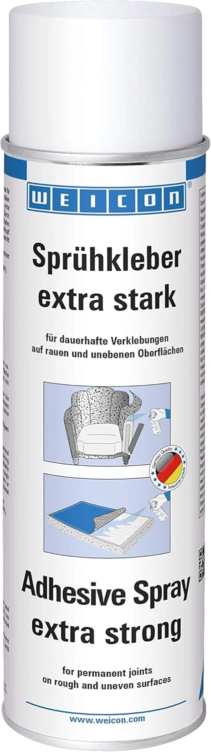 اسپری چسب فوق العاده قوی WEICON | 500 میلی لیتر | شفاف | چسب جهانی برای اتصالات فوق العاده قوی