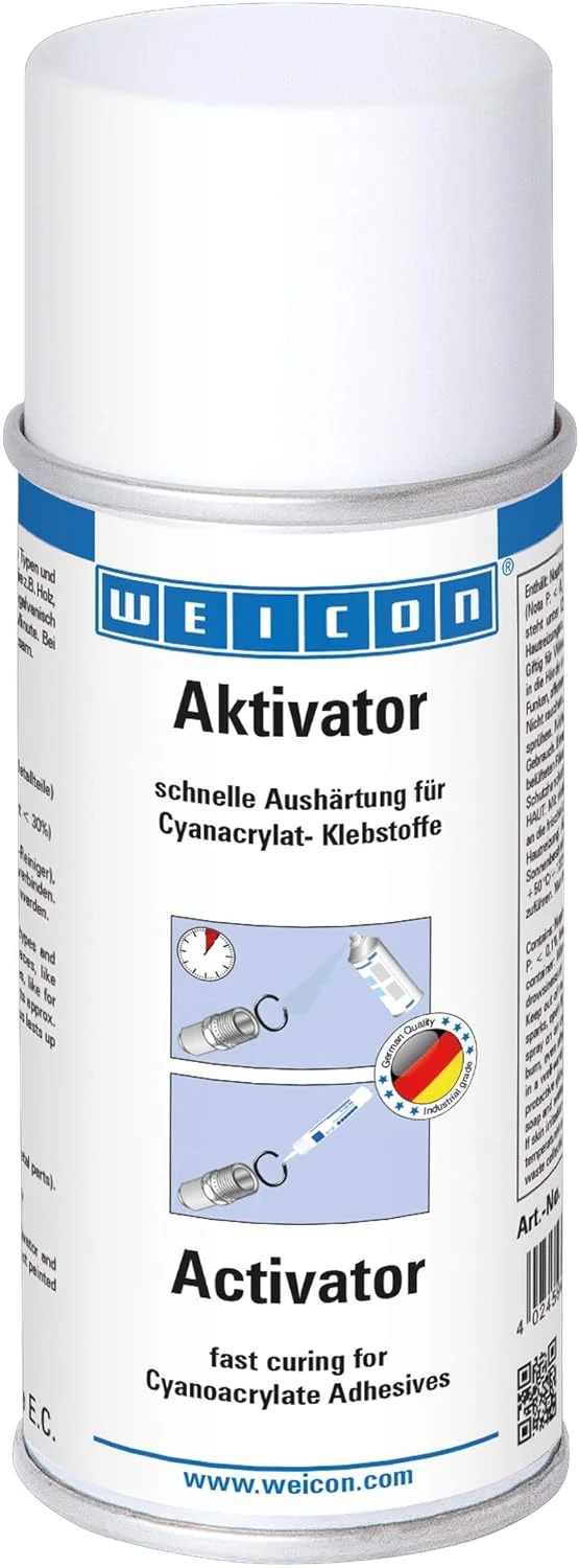 اسپری فعال کننده چسب فوری WEICON CA | 150 میلی لیتر | تسریع در خشک شدن چسب های قطره ای