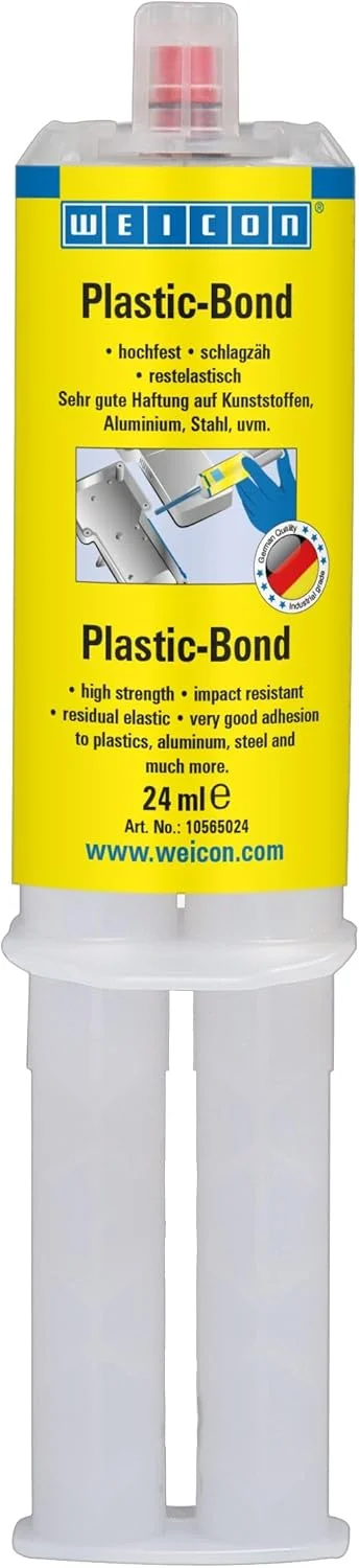 چسب پلاستیک WEICON | 24 میلی لیتر | چسب ساختاری برای پلاستیک، آلومینیوم، فولاد و بسیاری موارد دیگر