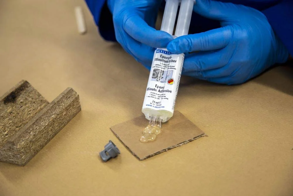 چسب اپوکسی فوری WEICON 24 میلی لیتر، چسب دو جزئی شفاف برای فلز، چوب، سنگ، پلاستیک، شیشه و سرامیک GRP