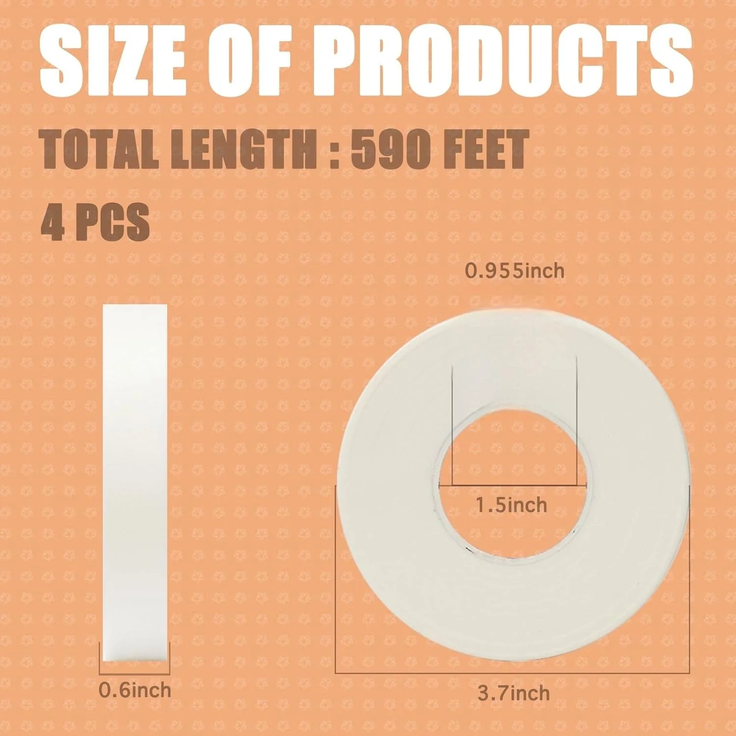 نوار هنرمند 4 عددی THE WHITE SHOP برای کاغذ آبرنگ - نوار نقاشی هنرمندان سفید برای طراحی، نقاشی هنری و تمام رسانه های کاغذی - بدون اسید عرض 1.5 سانتی متر طول کل 180 متر