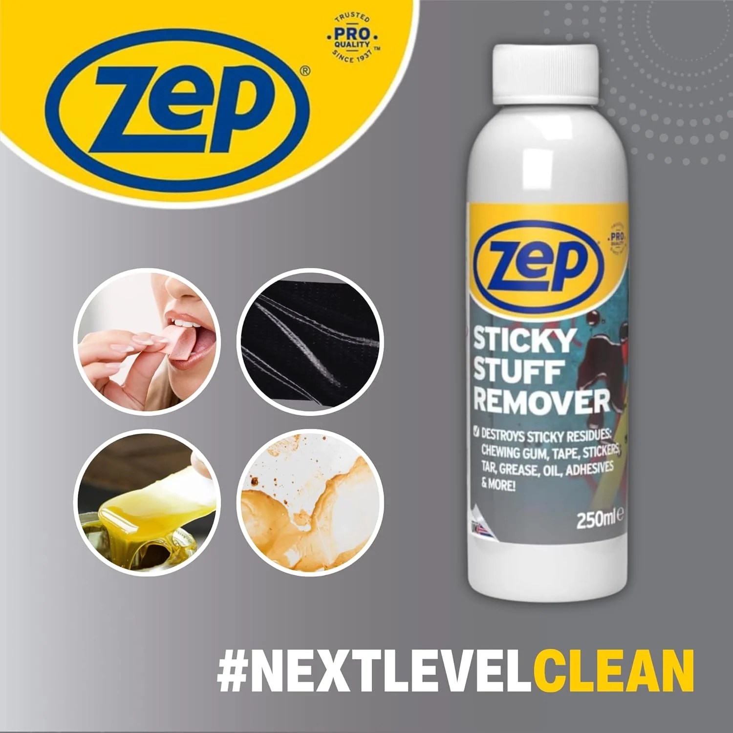 محلول پاک کننده چسب زپ 250 میلی لیتر - پاک کننده چسب، پاک کننده برچسب، پاک کننده چسب قطره ای، پاک کننده مواد چسبنده، پاک کننده چربی، پاک کننده آدامس