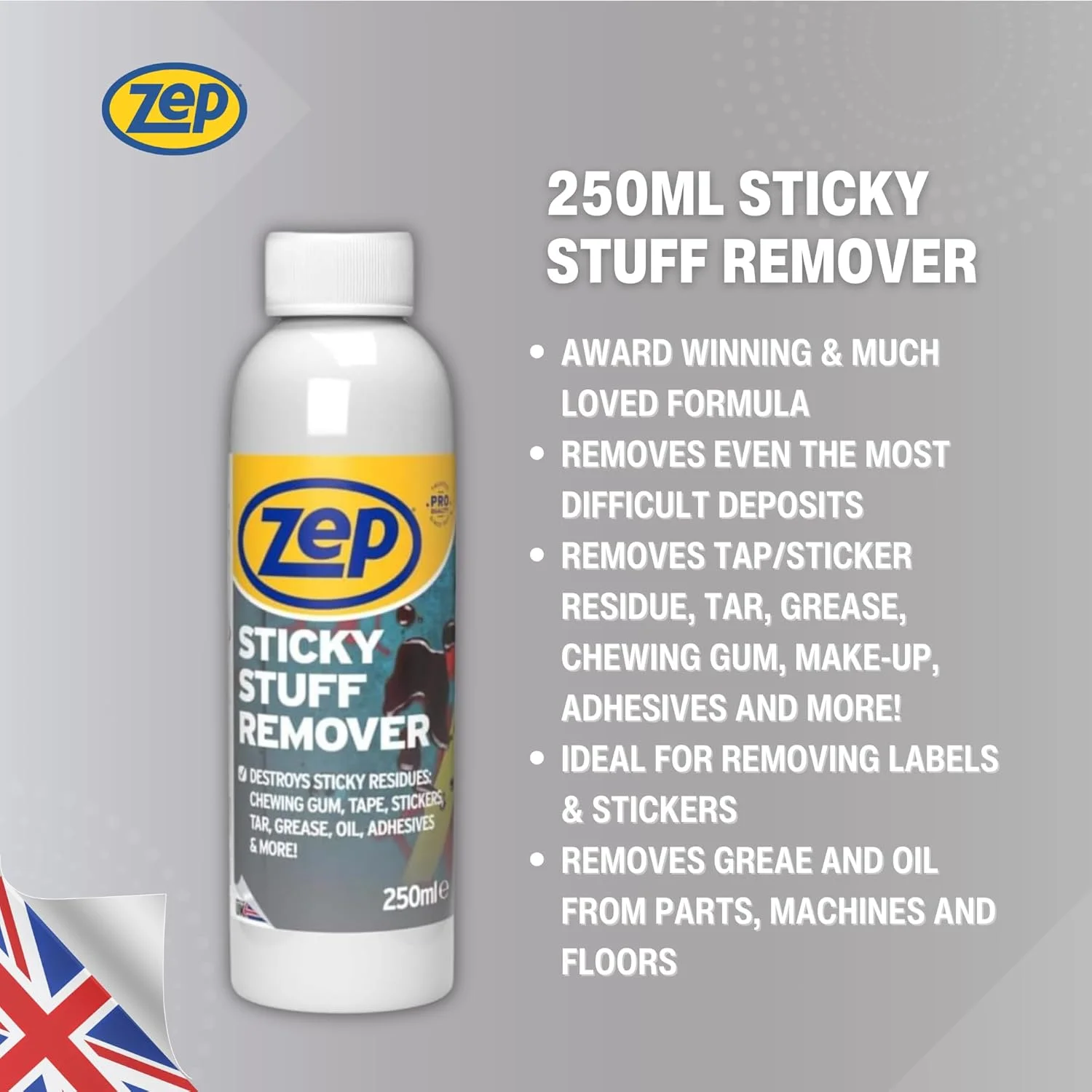 محلول پاک کننده چسب زپ 250 میلی لیتر - پاک کننده چسب، پاک کننده برچسب، پاک کننده چسب قطره ای، پاک کننده مواد چسبنده، پاک کننده چربی، پاک کننده آدامس