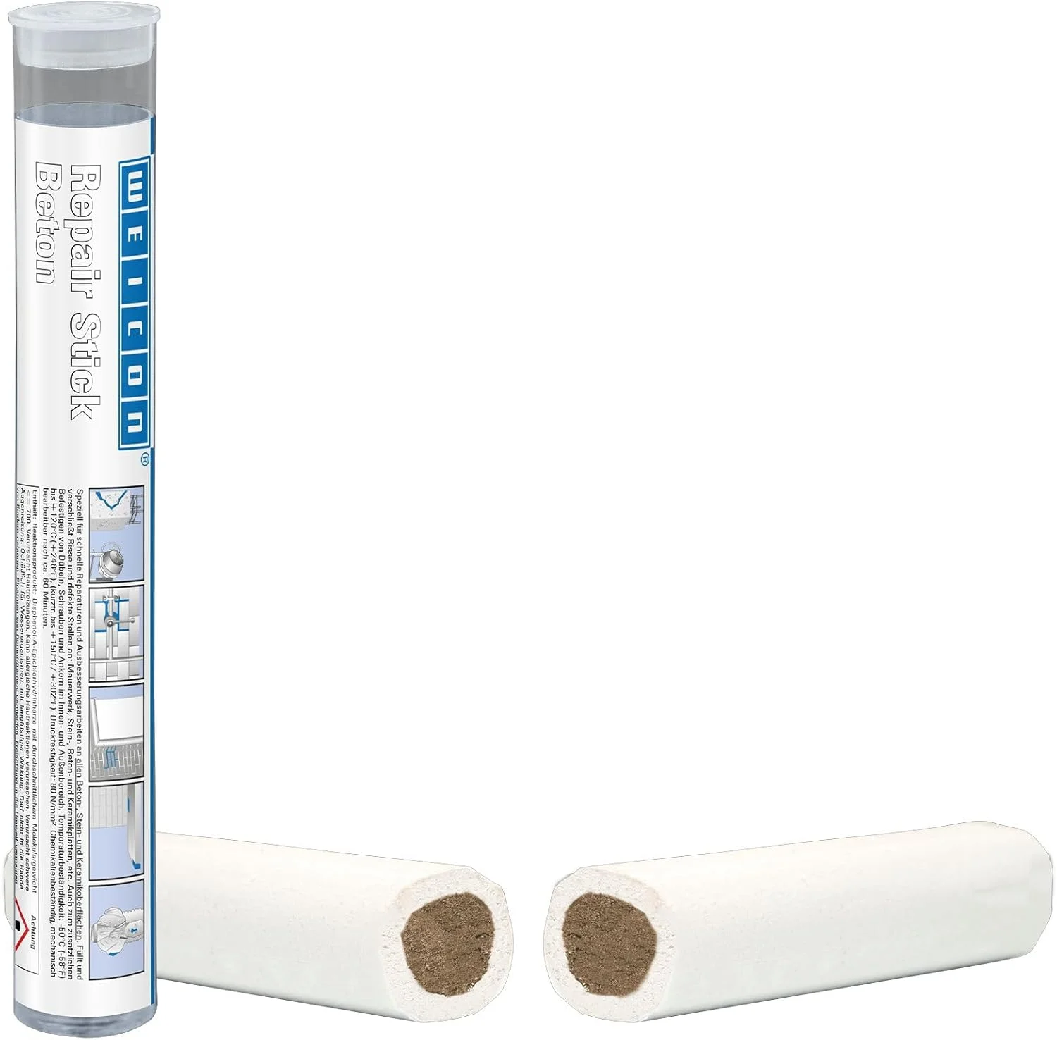 چسب بتن WEICON | 115 گرم | چسب اپوکسی رزین مخصوص دو جزئی برای تعمیرات سریع سطوح بتنی، سنگی و سرامیکی