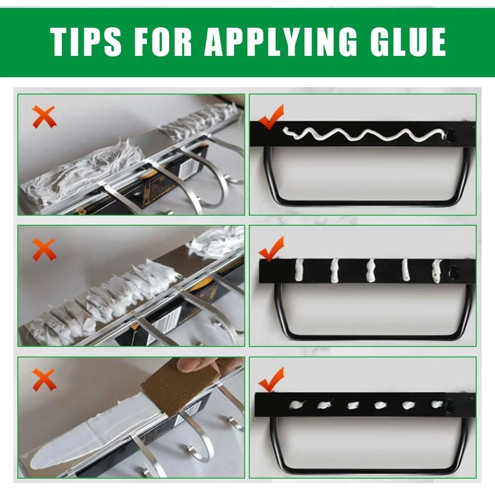 چسب همه کاره دو عددی، چسب قوی ضد آب بدون نیاز به سوراخکاری، مناسب برای کاشی، دیوار، آشپزخانه، حمام، قلاب و مصارف ساختمانی (60 گرم)