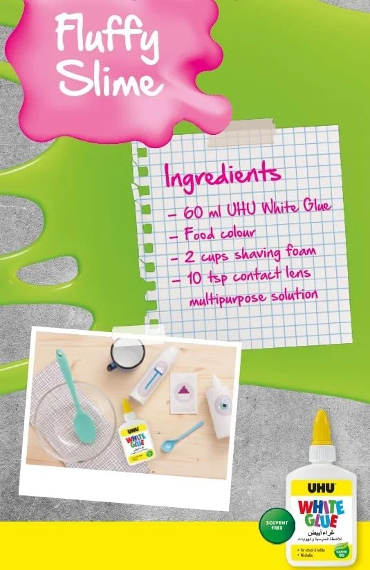 چسب سفید UHU، 122 میلی لیتر، چسب صنایع دستی بدون حلال برای سرگرمی خلاقانه. چسباندن کاغذ، مقوا، نمد، منسوجات، پر، مروارید، چوب، مواد طبیعی و غیره.