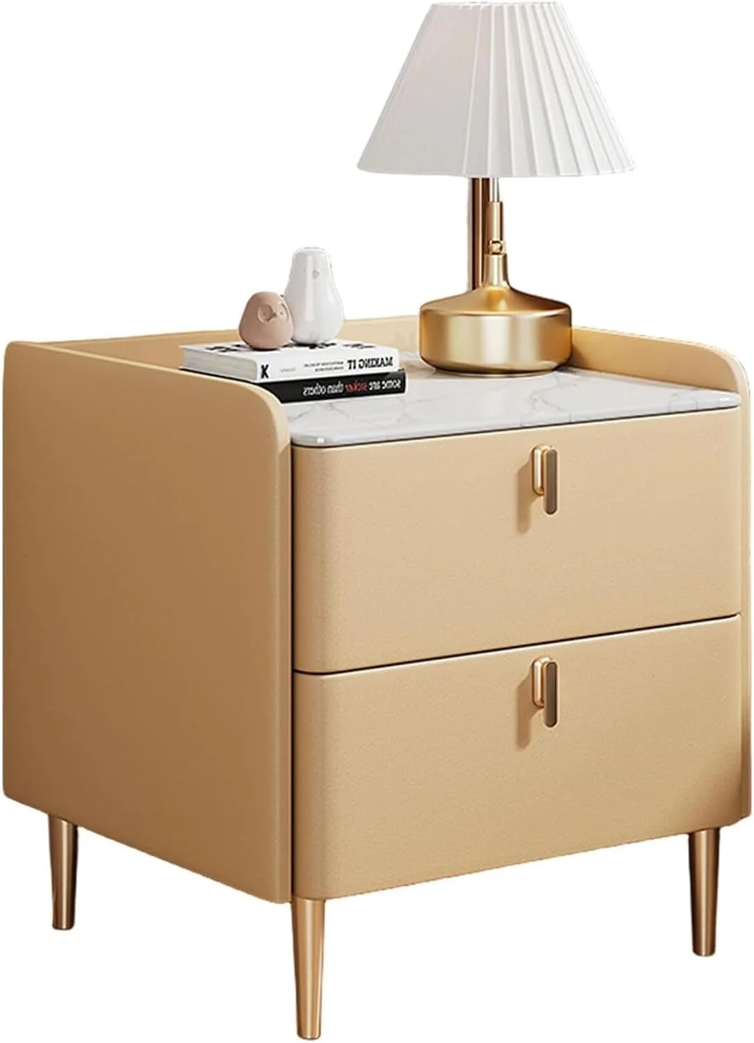 کابینت کنار تختی مدرن YXYKPPET با 2 کشو، کابینت فولادی برای اتاق نشیمن، اتاق خواب، مبلمان کنار تخت، شامپاین (رنگ) کابینت کنار تختی مدرن YXYKPPET با 2 کشو، کابینت فولادی برای اتاق نشیمن، اتاق خواب، مبلمان کنار تخت، شامپاین (رنگ)