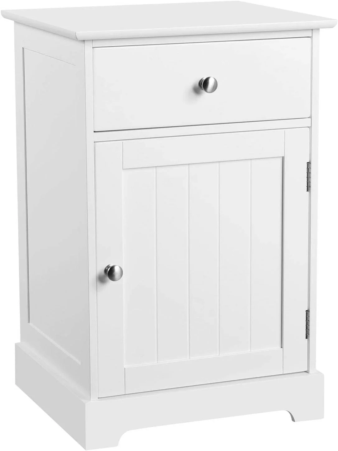 میز کنار تختی Yaheetech، کابینت کنار تختی با کشو و درب، میز کنار مبل چوبی با قفسه قابل تنظیم ارتفاع، میز انتهایی مدرن با کمد برای اتاق خواب/اتاق نشیمن/فضای کوچک، سفید میز کنار تختی Yaheetech، کابینت کنار تختی با کشو و درب، میز کنار مبل چوبی با قفسه قابل تنظیم ارتفاع، میز انتهایی مدرن با کمد برای اتاق خواب/اتاق نشیمن/فضای کوچک، سفید