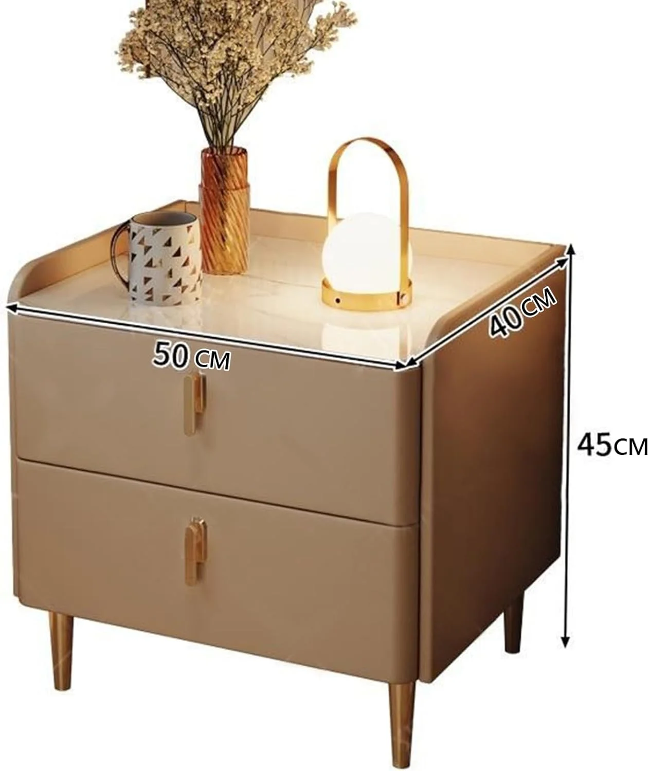 کابینت کنار تختی مدرن YXYKPPET با 2 کشو، کابینت فولادی برای اتاق نشیمن، اتاق خواب، مبلمان کنار تخت، شامپاین (رنگ) کابینت کنار تختی مدرن YXYKPPET با 2 کشو، کابینت فولادی برای اتاق نشیمن، اتاق خواب، مبلمان کنار تخت، شامپاین (رنگ)