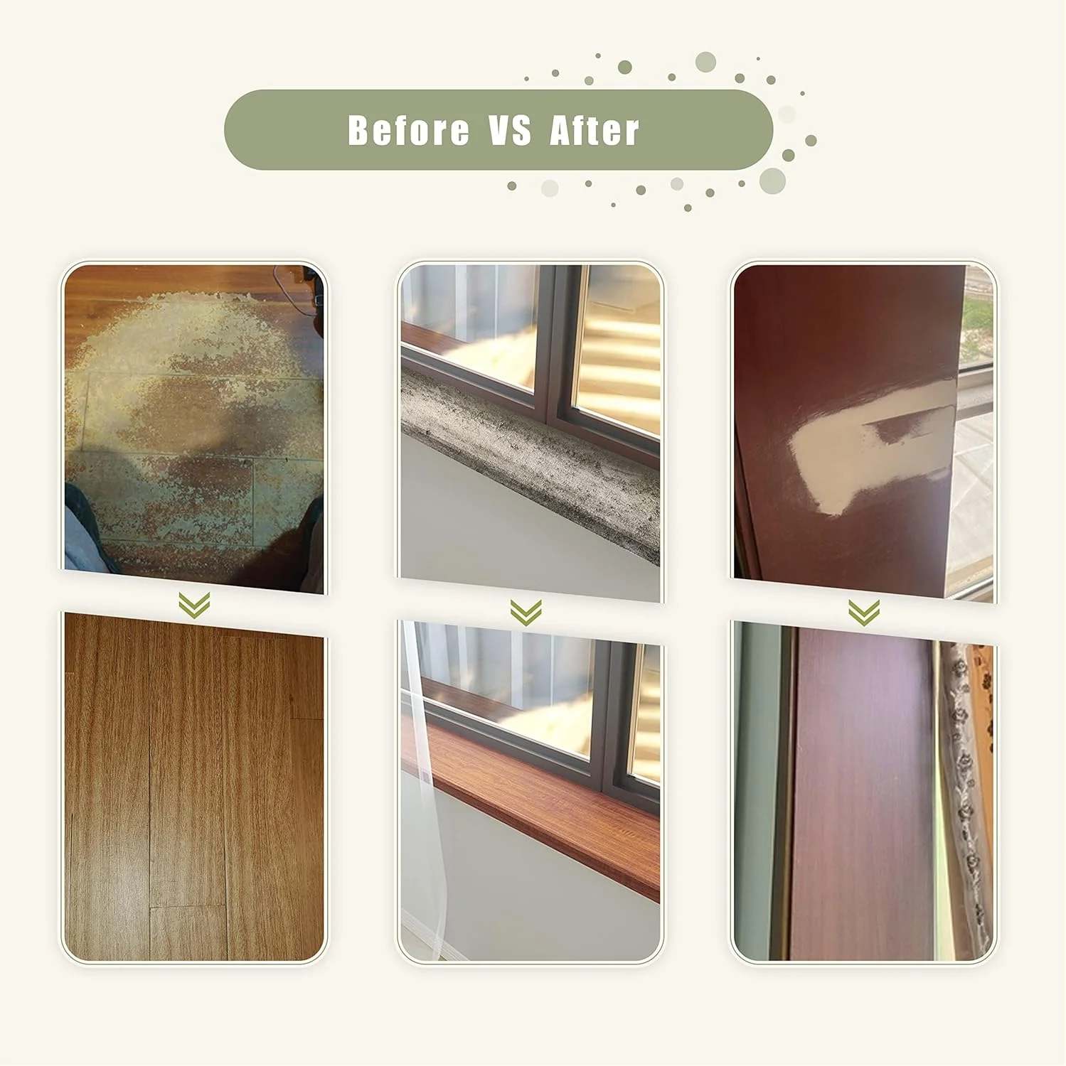 نوار تعمیر طرح چوب TERRIFI، 2 رول، چسب تعمیر طرح چوب خود چسب برای میزها، نوار چند منظوره ضد آب برای در، کف، مبلمان، مناسب برای دکوراسیون آشپزخانه و اتاق نشیمن