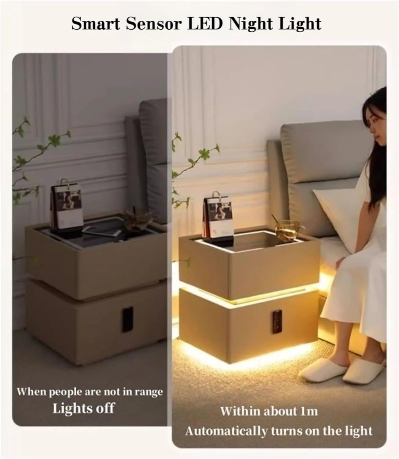 میز کنار تختی مدرن XISICIAO، میز شب هوشمند با ایستگاه شارژ بی سیم و قفل، میز شب با 2 کشو برای اتاق خواب، بدون نیاز به نصب (سفید، 40 * 40 * 50 سانتی متر) میز کنار تختی مدرن XISICIAO، میز شب هوشمند با ایستگاه شارژ بی سیم و قفل، میز شب با 2 کشو برای اتاق خواب، بدون نیاز به نصب (سفید، 40 * 40 * 50 سانتی متر)