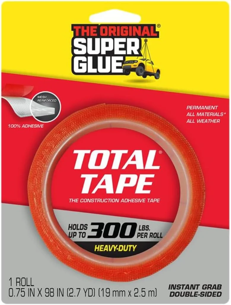 چسب فوق العاده، رول نوار توتال، چسب ساختمانی قوی داخلی و خارجی، نگهدارنده 300 پوند در هر رول، اتصال دائمی، مناسب برای تمام شرایط آب و هوایی، تقویت شده با مش، نوار دو طرفه با کاربری آسان چسب فوق العاده، رول نوار توتال، چسب ساختمانی قوی داخلی و خارجی، نگهدارنده 300 پوند در هر رول، اتصال دائمی، مناسب برای تمام شرایط آب و هوایی، تقویت شده با مش، نوار دو طرفه با کاربری آسان
