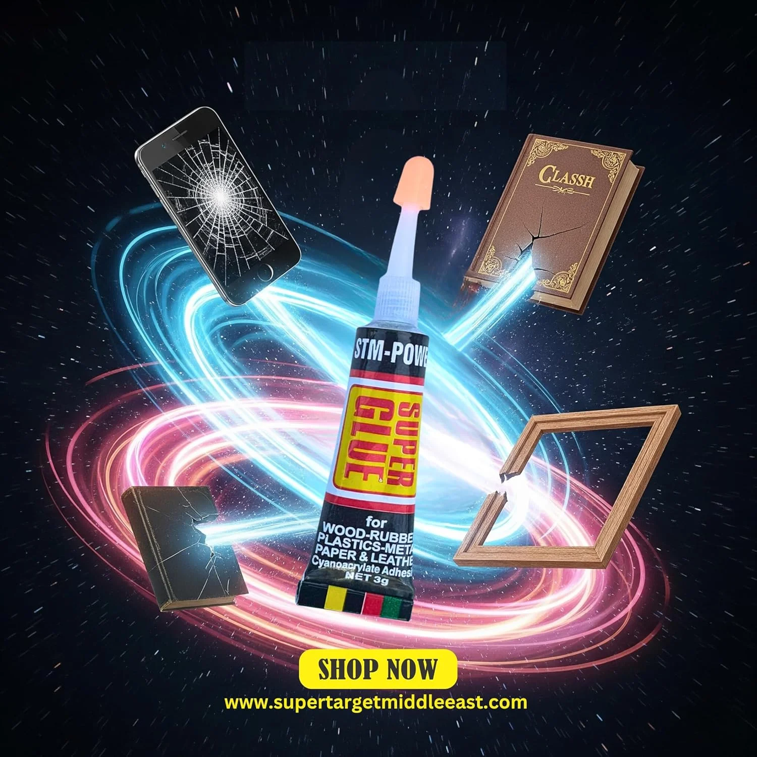 چسب قطره ای سوپر STM-Power 3 گرمی بسته 12 عددی