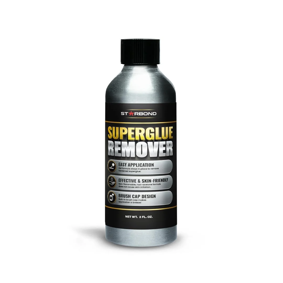 محلول پاک کننده چسب قطره ای استارباند، 2 اونس، به همراه برس