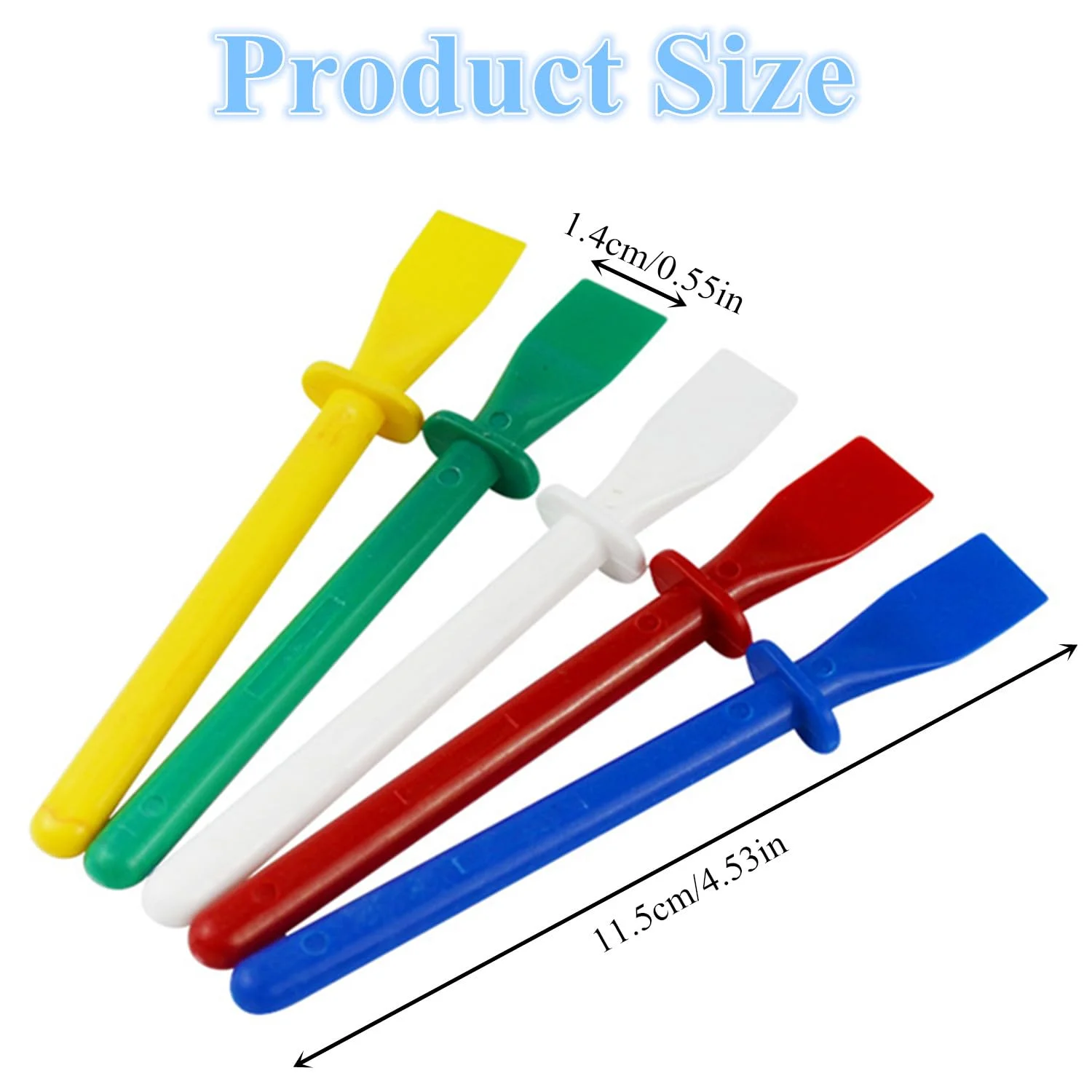 15 عدد پخش کننده چسب، چوب های رنگی پلاستیکی برای پخش کردن چسب، ابزار هنری چرم DIY، غلتک، کاردک های مخلوط (رنگ های متنوع - 15 عدد)