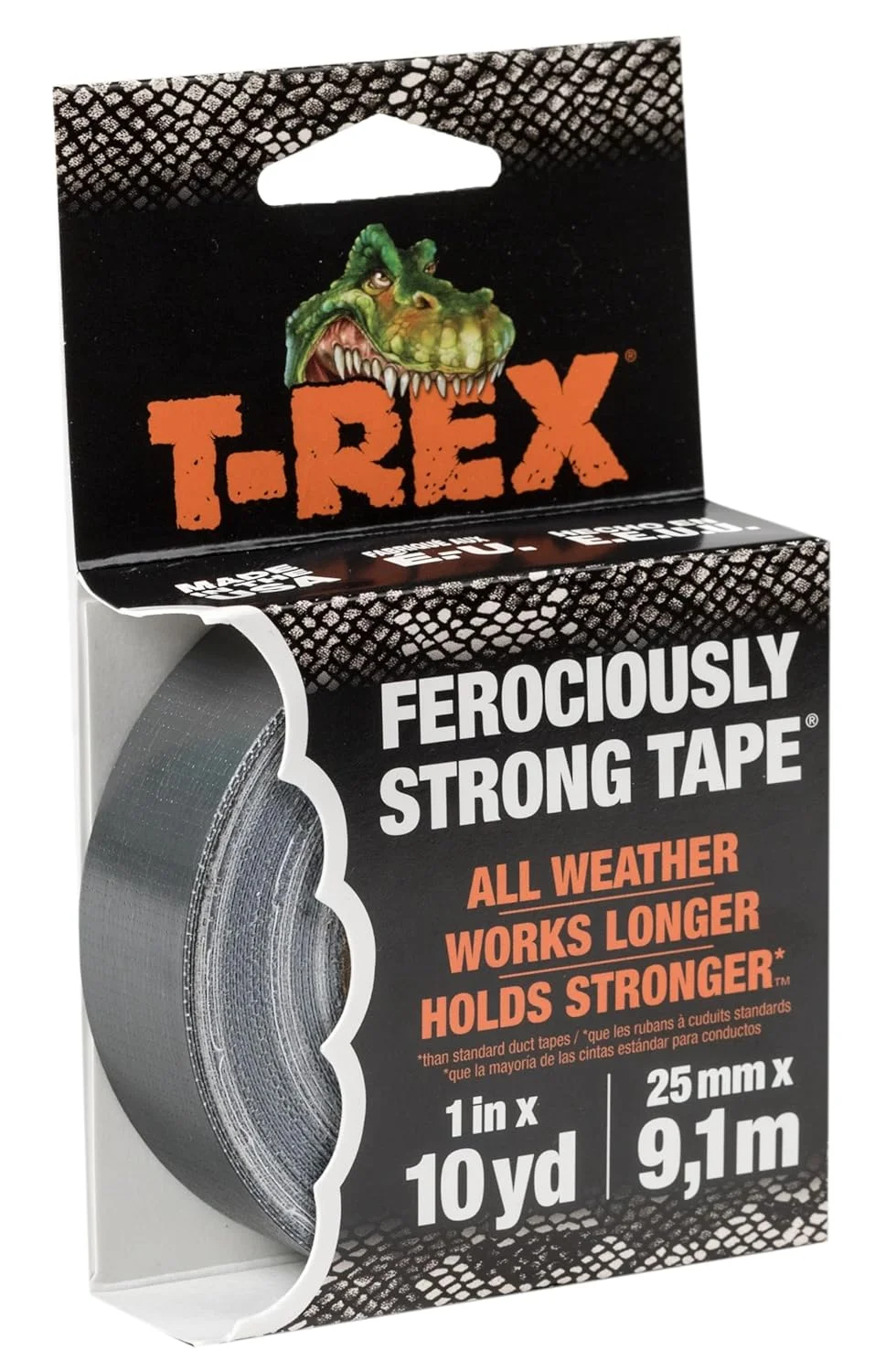 نوار چسب T-REX® Shurtape - عرض 25 میلی متر، طول 9.1 متر - خاکستری گرافیتی