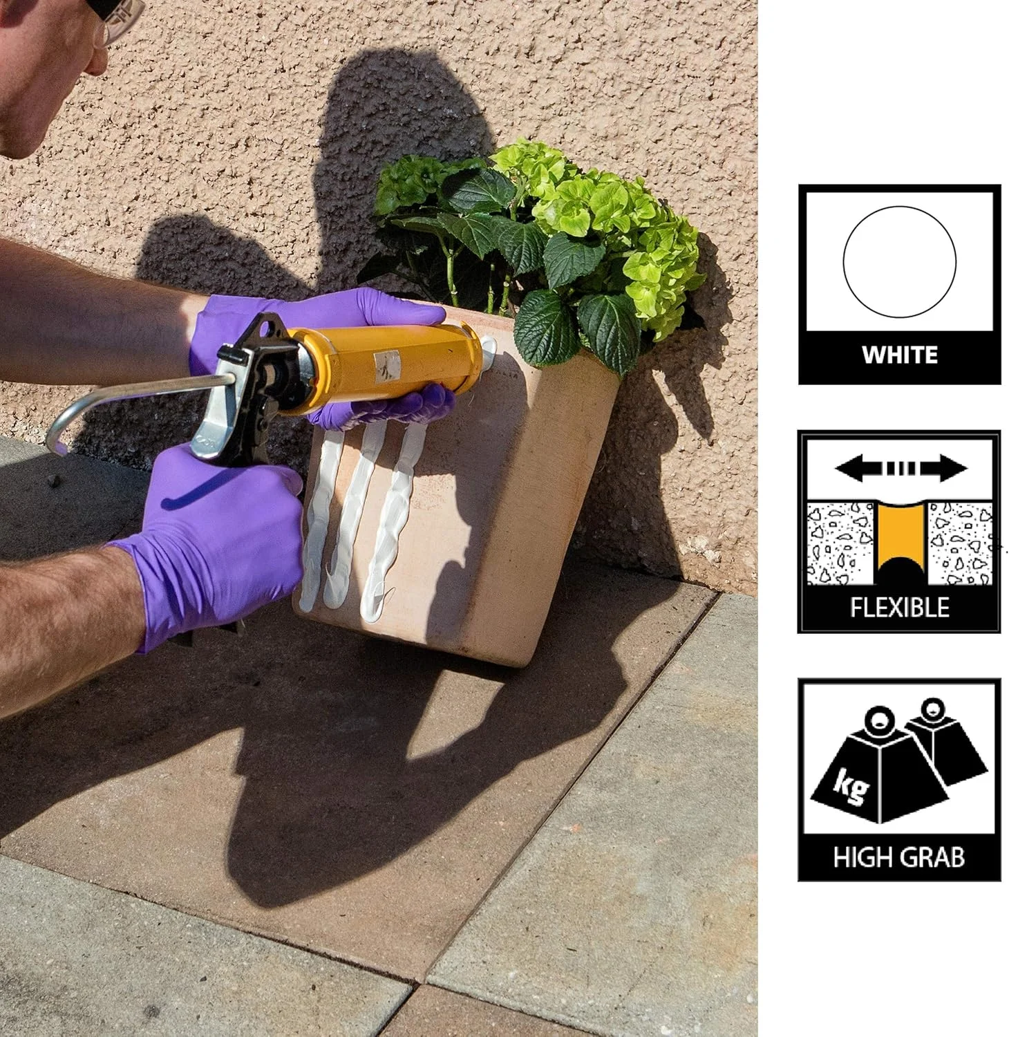 چسب ساختمانی SIKA - قدرت چسبندگی بالا - Sikaflex-118 Extreme Grab سفید - مناسب برای استفاده در داخل/خارج ساختمان - اتصال اکثر مصالح ساختمانی - کارتریج 290 میلی لیتری