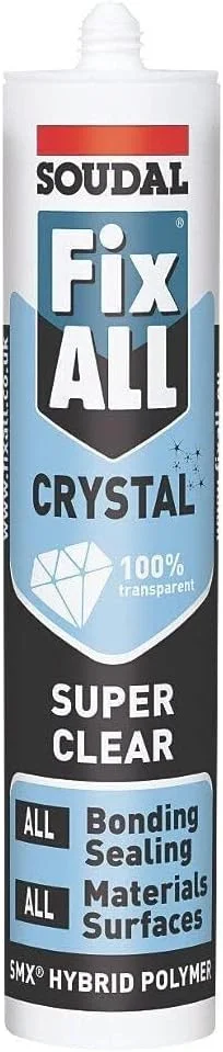 چسب سیلیکونی فوق شفاف سودال Fix All Crystal، 290 میلی لیتر، شفاف